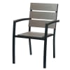 Fauteuil de jardin en aluminium gris anthracite